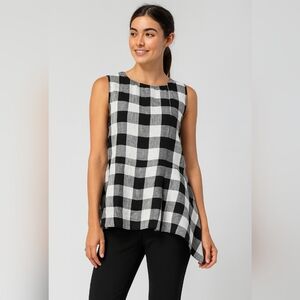 Saks Fifth Avenue Black and White Checkered Top